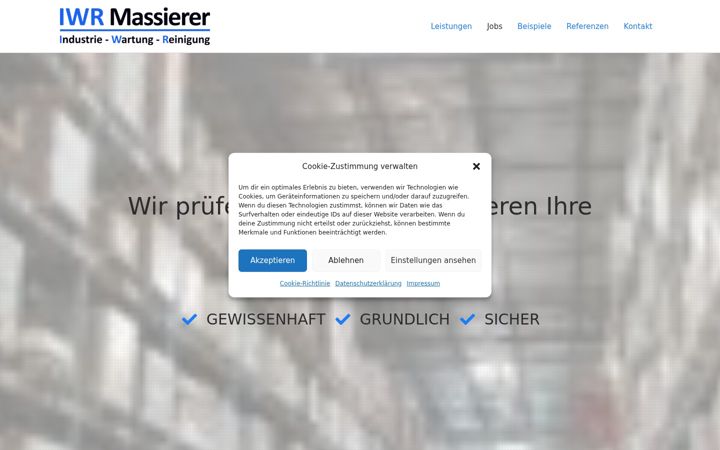 Screenshot of iwr-massierer.de
