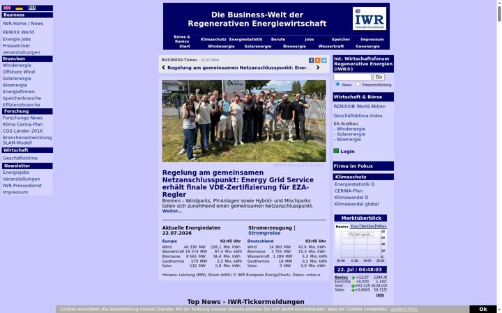Screenshot of iwr.de