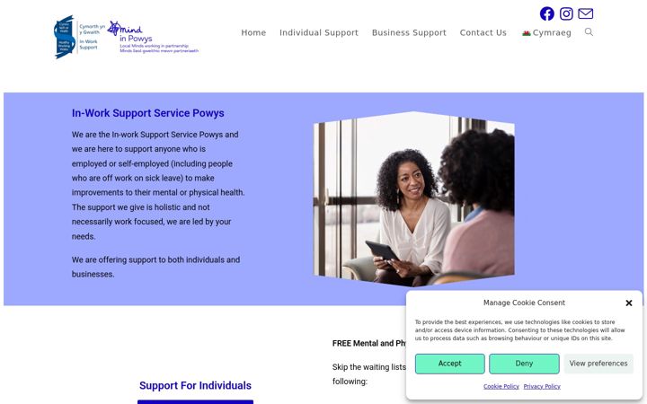 Screenshot of iwsspowys.org.uk