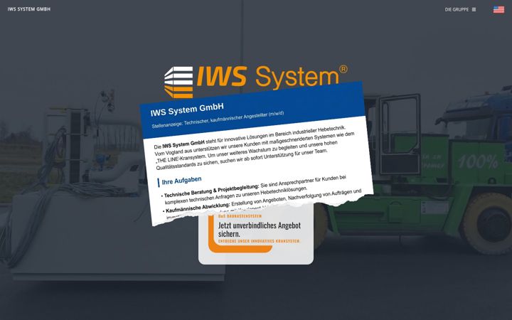 Screenshot of iwssystem.com
