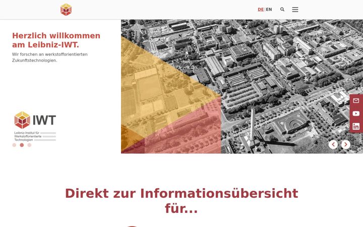 Screenshot of iwt-bremen.de