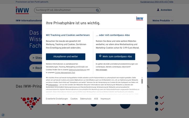 Screenshot of iww.de
