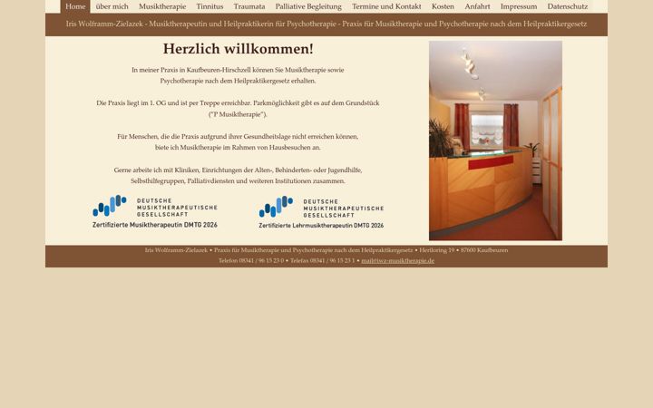Screenshot of iwz-musiktherapie.de