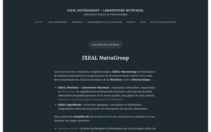 Screenshot of ixeal.fr