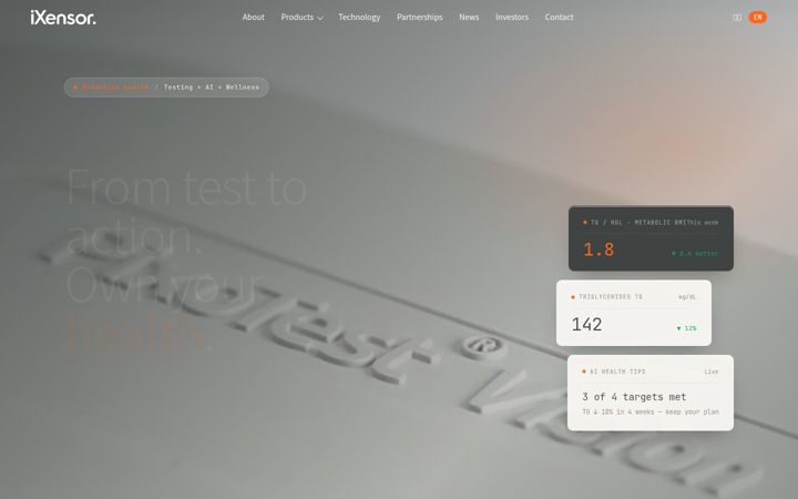 Screenshot of ixensor.com