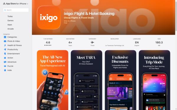 Screenshot of ixigo.com