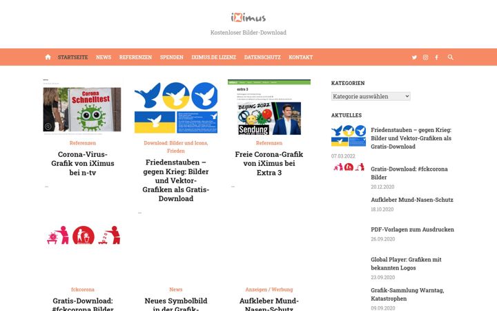 Screenshot of iximus.de