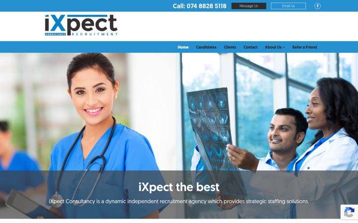 Screenshot of ixpectsocialwork.co.uk