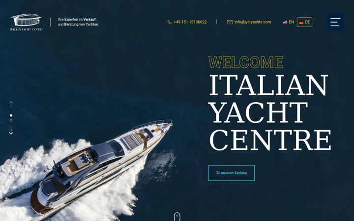 Screenshot of iyc-yachts.com