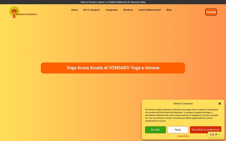 Screenshot of iyengaryogagenova.it