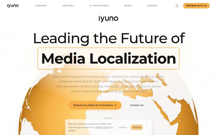 Screenshot of iyuno.com