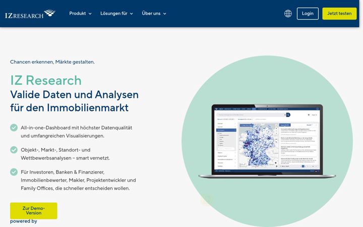 Screenshot of iz-research.com