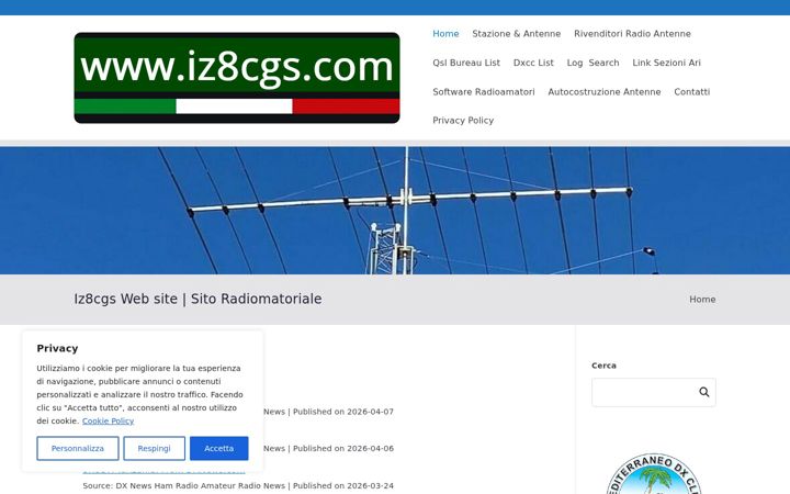 Screenshot of iz8cgs.com