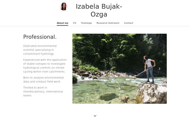 Screenshot of izabelabujak.com