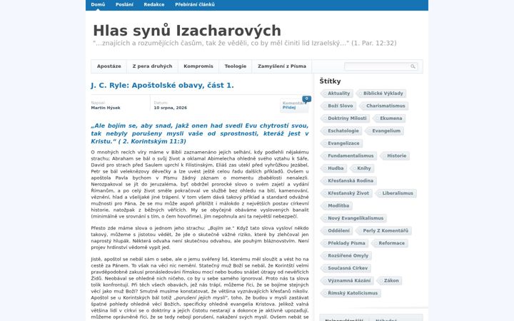 Screenshot of izachar.cz
