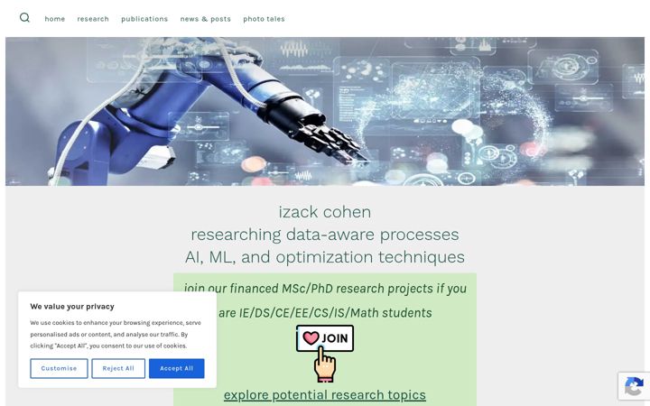 Screenshot of izackcohen.com