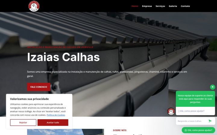 Screenshot of izaiascalhas.com.br