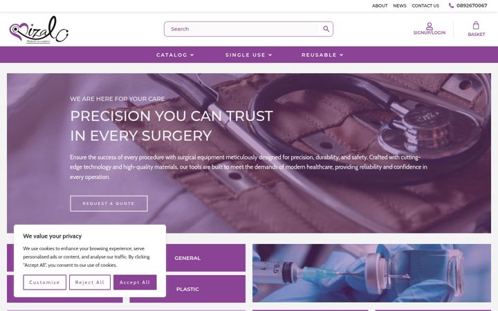 Screenshot of izalmedical.com