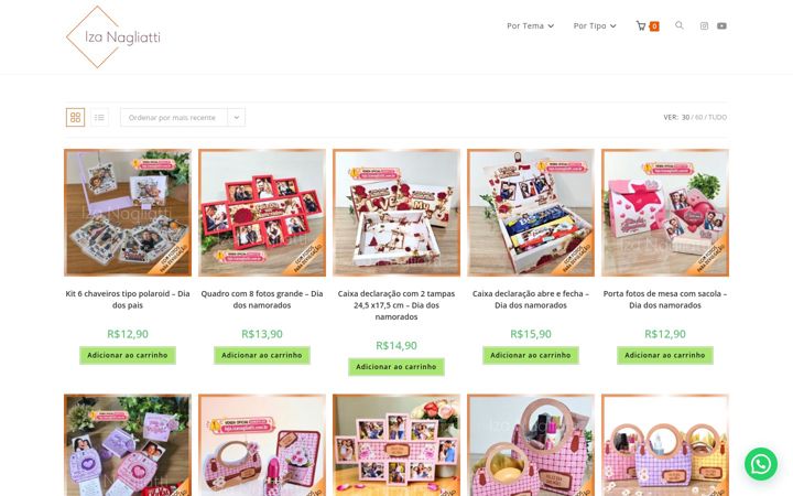 Screenshot of izanagliatti.com.br