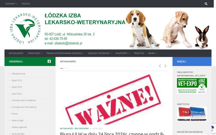Screenshot of izbalodz.pl