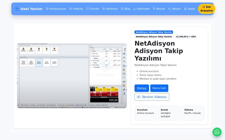 Screenshot of izbelyazilim.com.tr