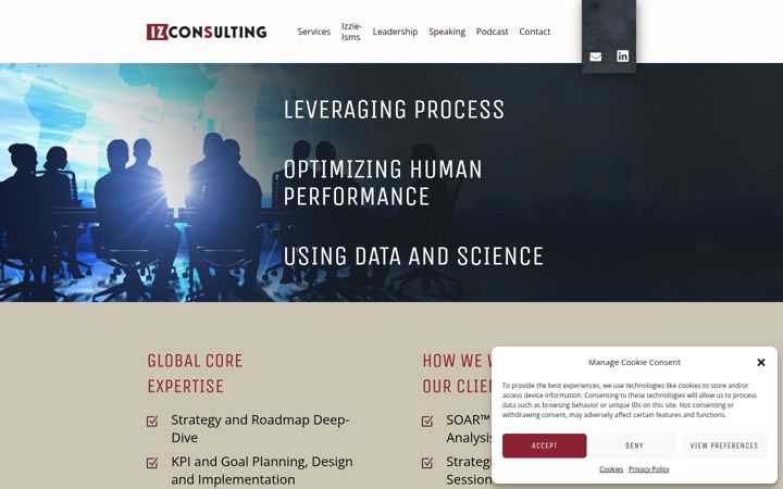 Screenshot of izconsultinggroup.com