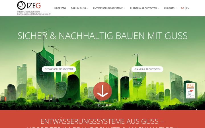 Screenshot of izeg.de