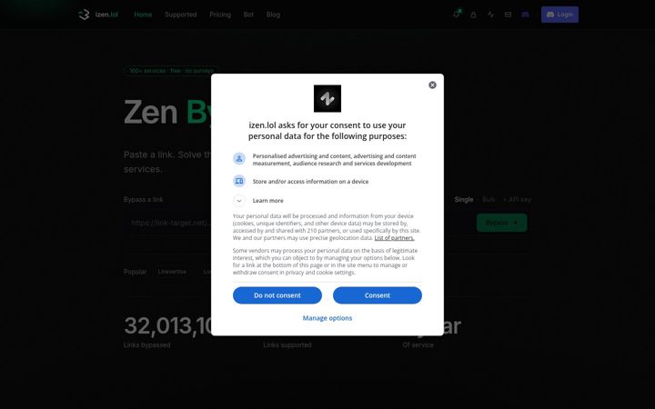 Screenshot of izen.lol