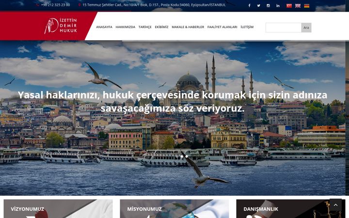 Екранна снимка на izettindemir.com