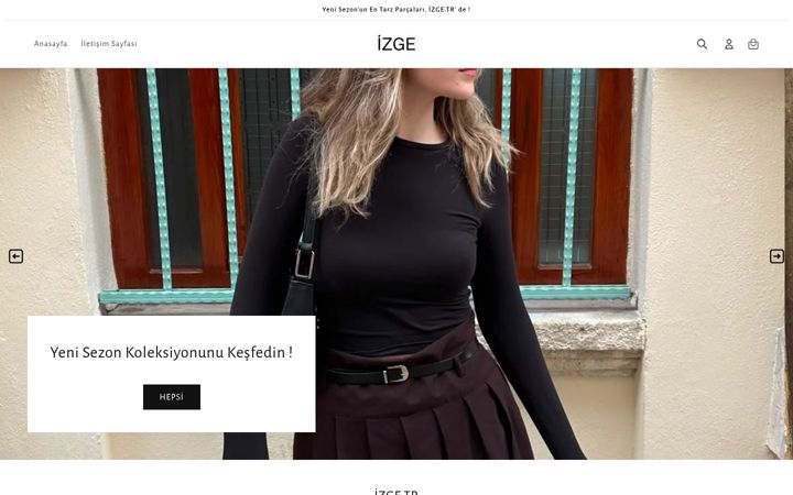 Screenshot of izgebutik.com