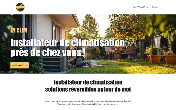 Screenshot of izi-clim.fr