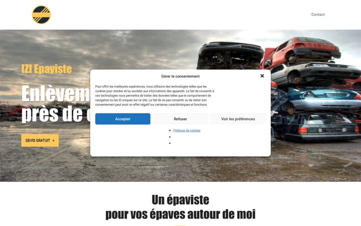Screenshot of izi-epaviste.fr