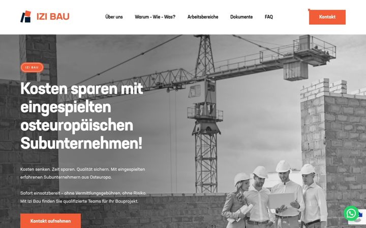 Screenshot of izibau.com