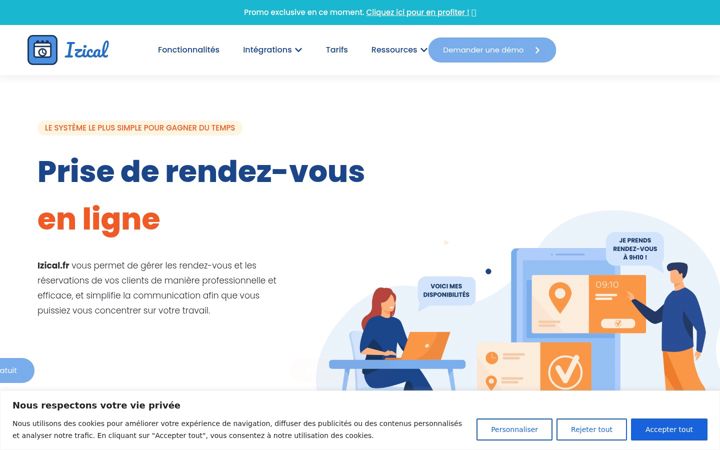 Screenshot of izical.fr