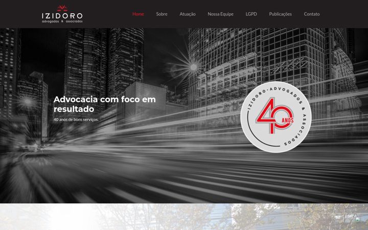 Screenshot of izidoroadvogados.com.br