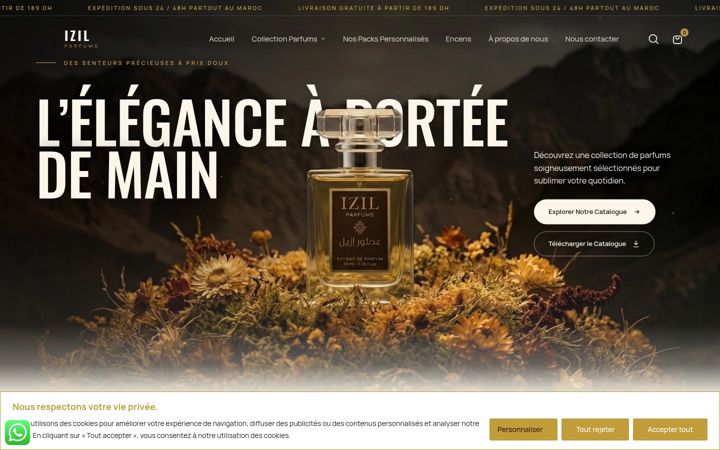Screenshot of izilparfums.com