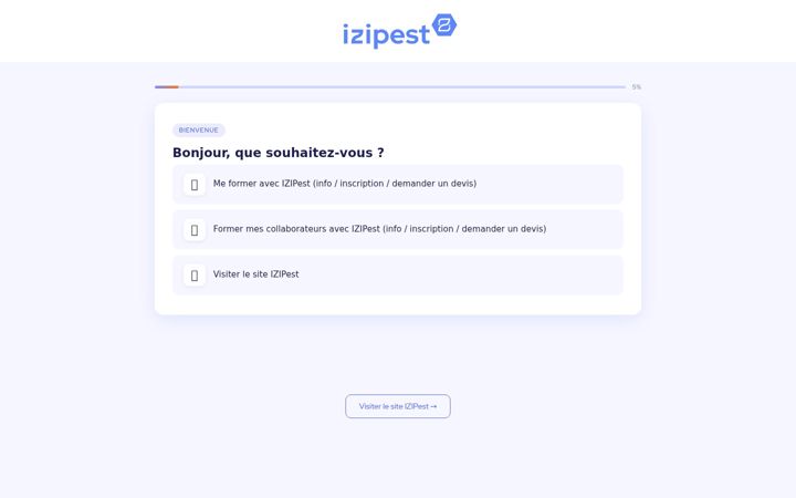 Screenshot of izipest.com