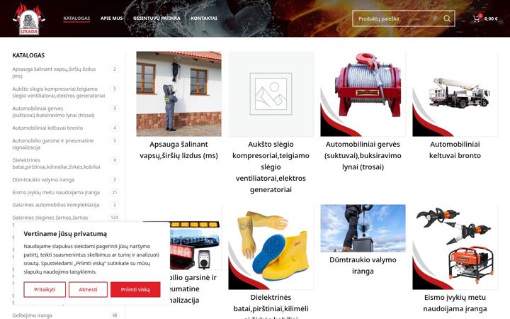 Screenshot of izkada.lt