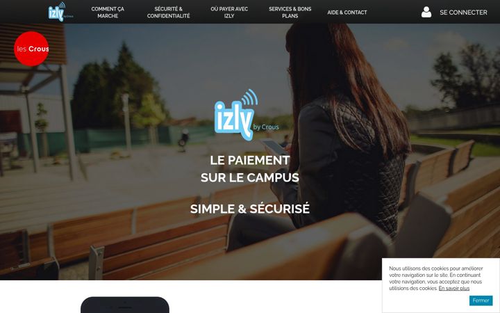 Screenshot of izly.fr