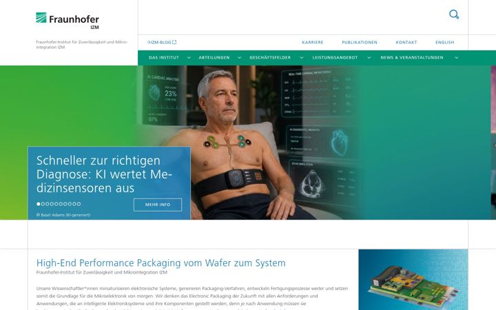 Screenshot of izm.fraunhofer.de