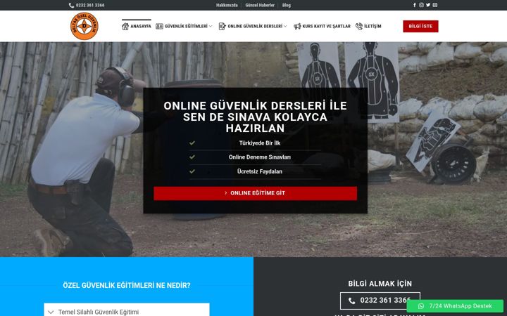 Screenshot of izmirguvenlikkursu.com