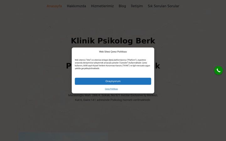 Screenshot of izmirklinikpsikolog.com.tr