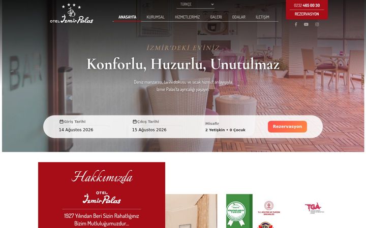 Screenshot of izmirpalas.com.tr
