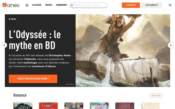 Screenshot of izneo.com