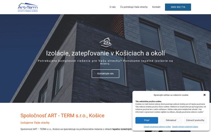 Screenshot of izolacie-artterm.sk