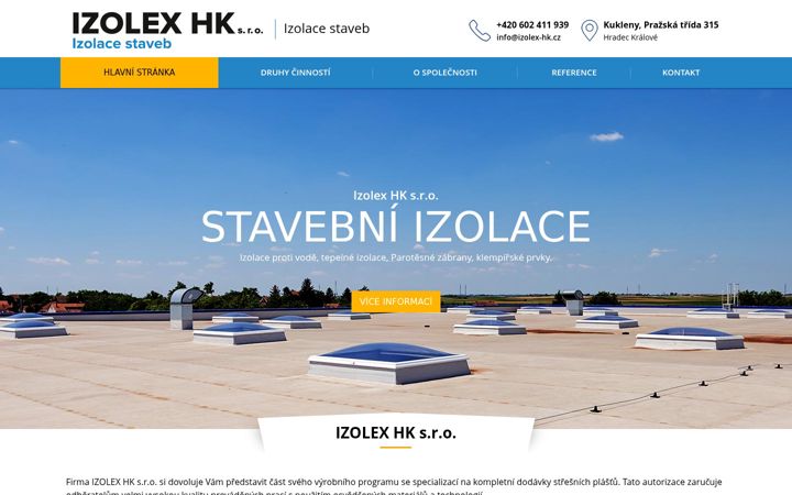 Screenshot of izolex-hk.cz