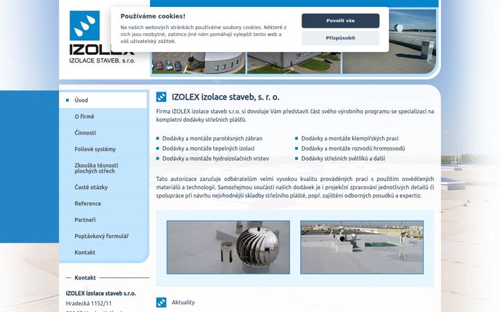 Screenshot of izolexhk.cz