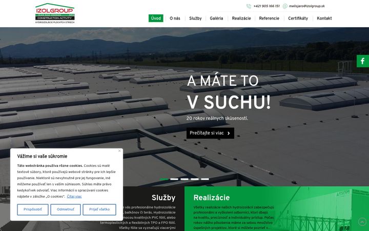 Screenshot of izolgroup.sk