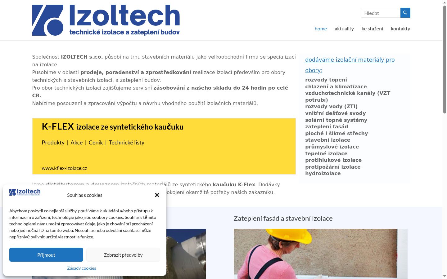 Captura de ecrã do banner de consentimento apresentado antes de qualquer interação