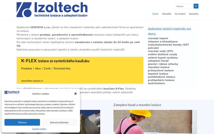 Screenshot of izoltech.cz